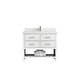 preview thumbnail 116 of 128, Willow Collections 42 x 22 Parker Single Bowl Sink Bathroom Vanity with 2 in Quartz 2" Empira - White