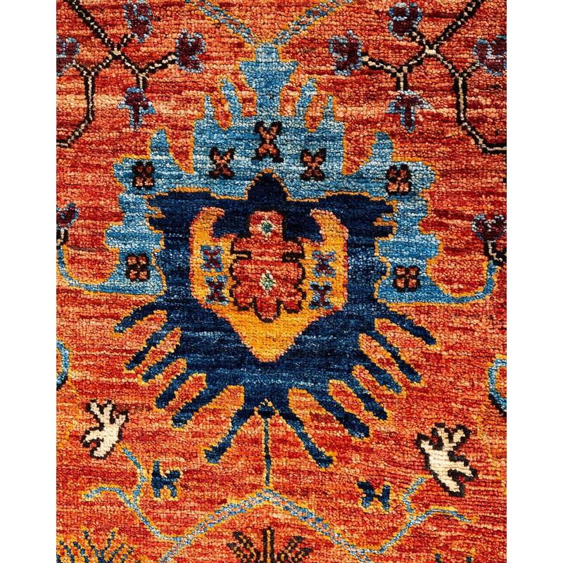 Serapi One-of-a-Kind Hand-Knotted Area Rug - Orange, 4' 1" x 6' 2" - 4' 1" x 6' 2"