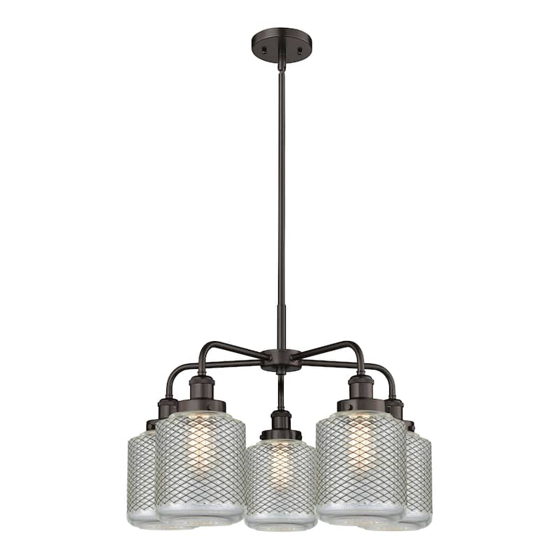 Innovations Lighting Edison - 5 Light 24" Stem Hung Chandelier - Oil Rubbed Bronze