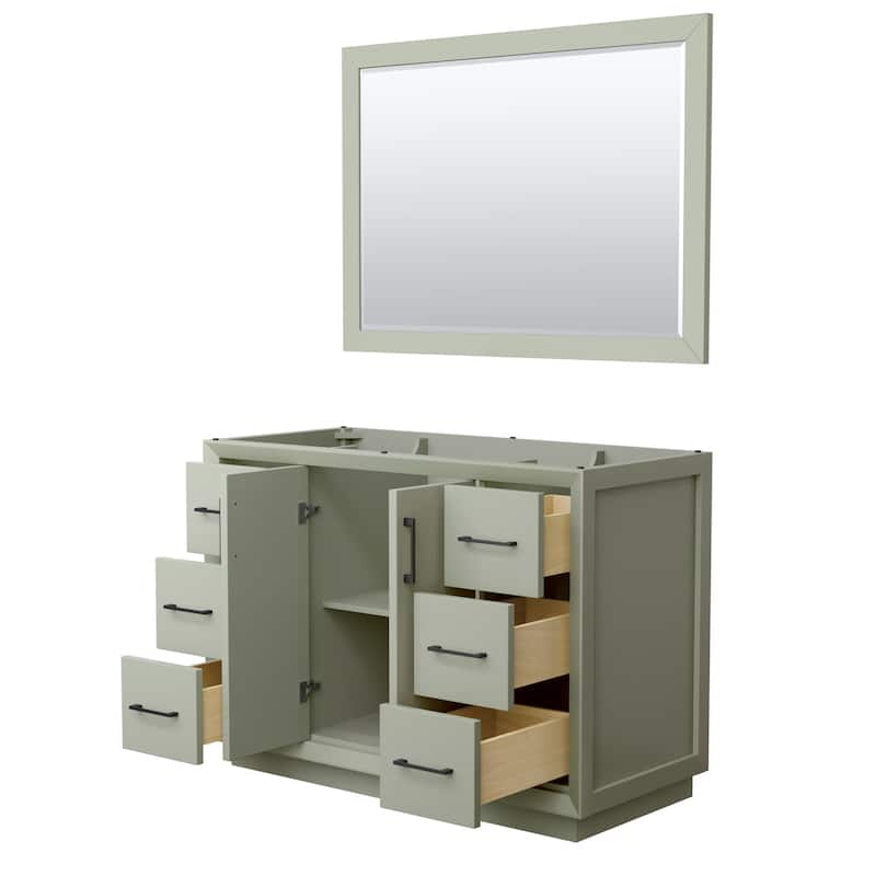 Strada 48-Inch Single Vanity Cabinet, 46-Inch Mirror