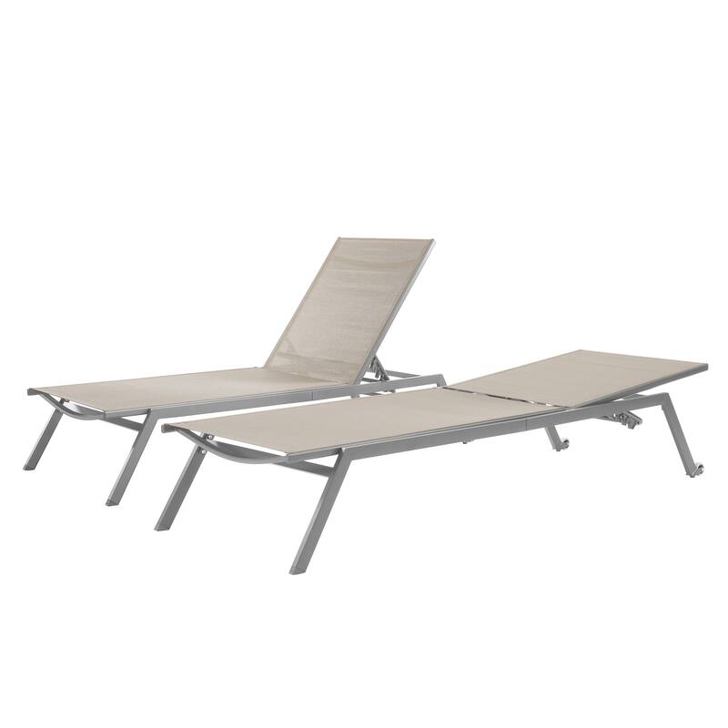 Corvus Torino Adjustable Sling Fabric Patio Chaise Lounge