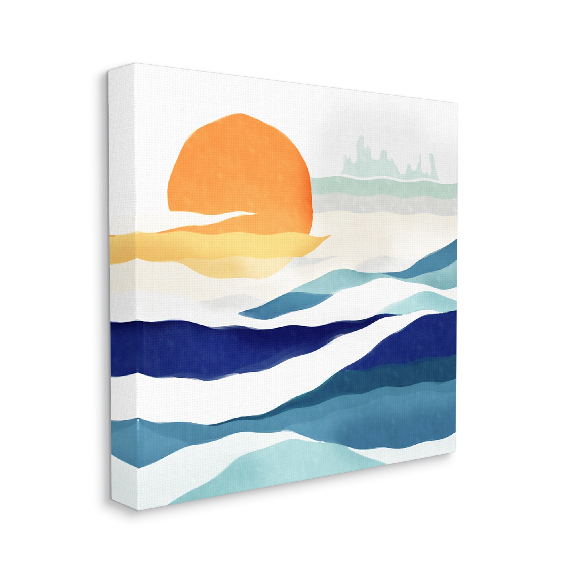 Stupell Abstract Sun & Waves Canvas Wall Art Design by Ziwei
