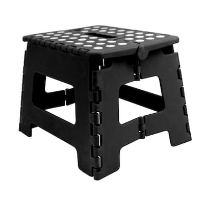 Small Plastic Folding Stool with Non-Slip Dots