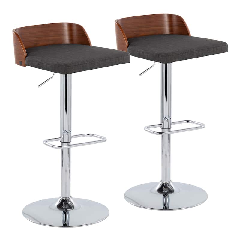 Carson Carrington Marstrand Adjustable Bar Stool with Rounded Rectangle Footrest (Set of 2)