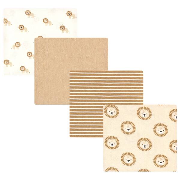 slide 1 of 1, Hudson Baby Cotton Flannel Receiving Blankets, Brave Lion, One Size - Brave Lion - One Size One Size - Brave Lion