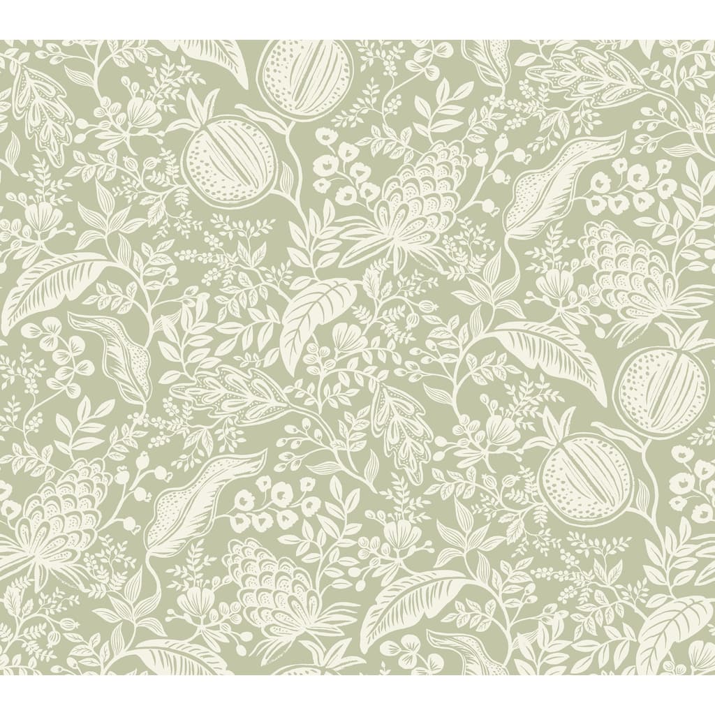 Rifle Paper Co. Pomegranate Pistachio Peel and Stick Wallpaper