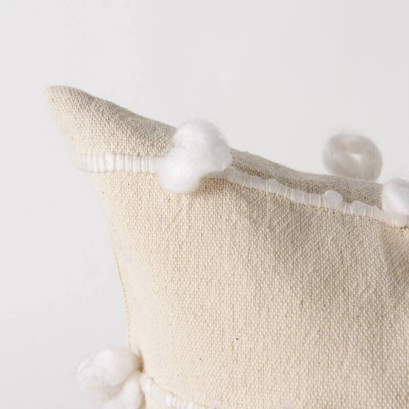 Erica Cream With White Detail Decorative Pillow Cover