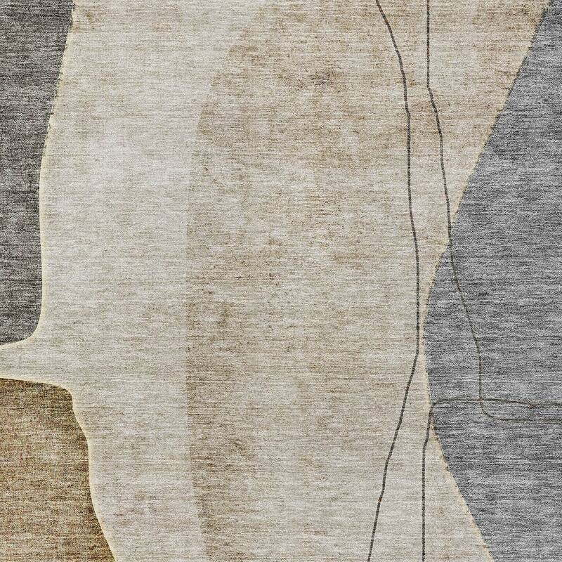 HomeRoots Abstract Transitional Rectangle Outdoor Rug