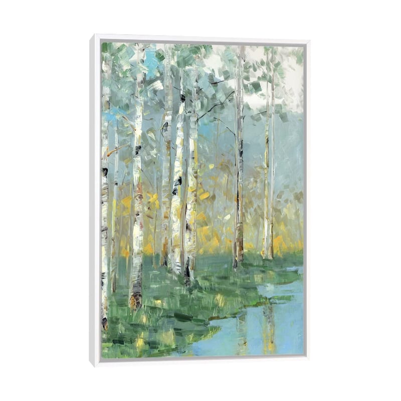 iCanvas "Birch Reflections III" by Sally Swatland Framed Canvas Print - White - 26x18