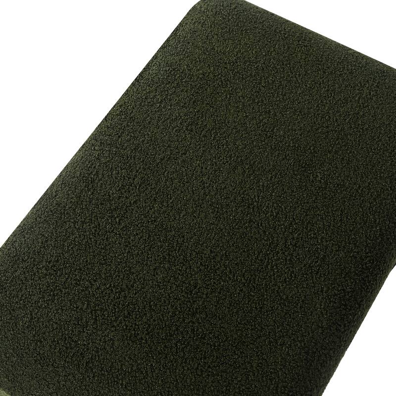 Adeco Velvet Footrest Ottoman for Living Room Bedroom