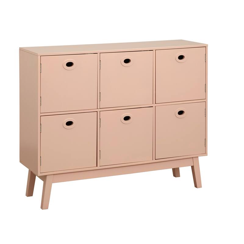 Simple Living Jamie Mid-Century Modern 6-door Storage Cabinet