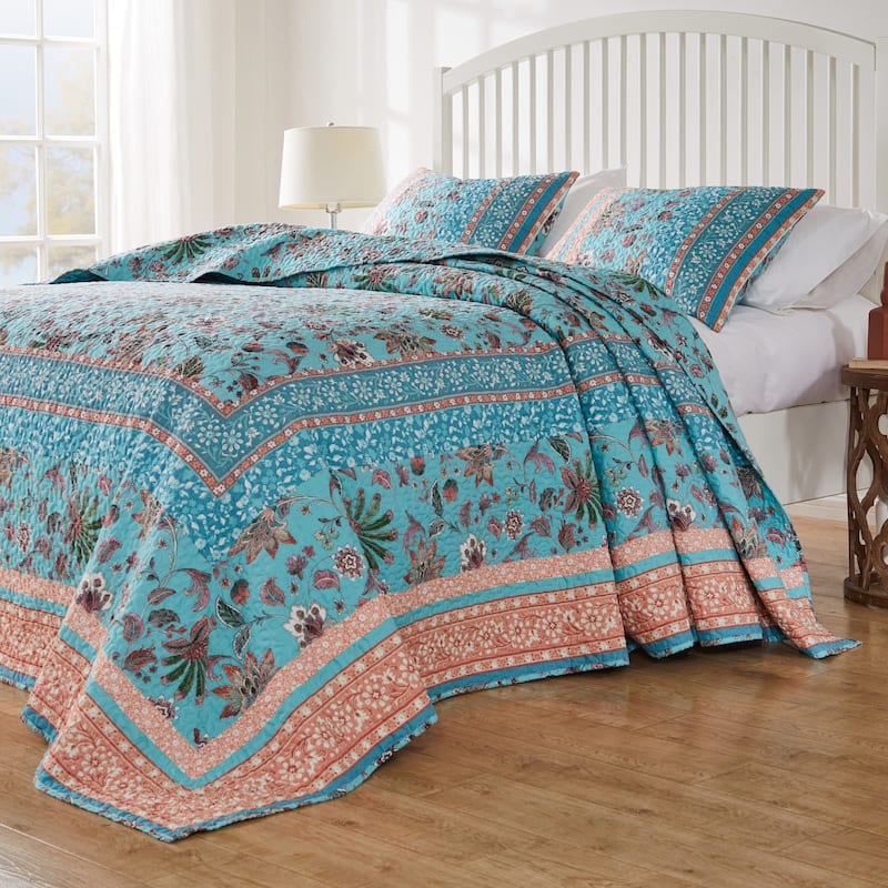 Barefoot Bungalow Audrey Cotton-Rich Reversible Quilted Bedding Set