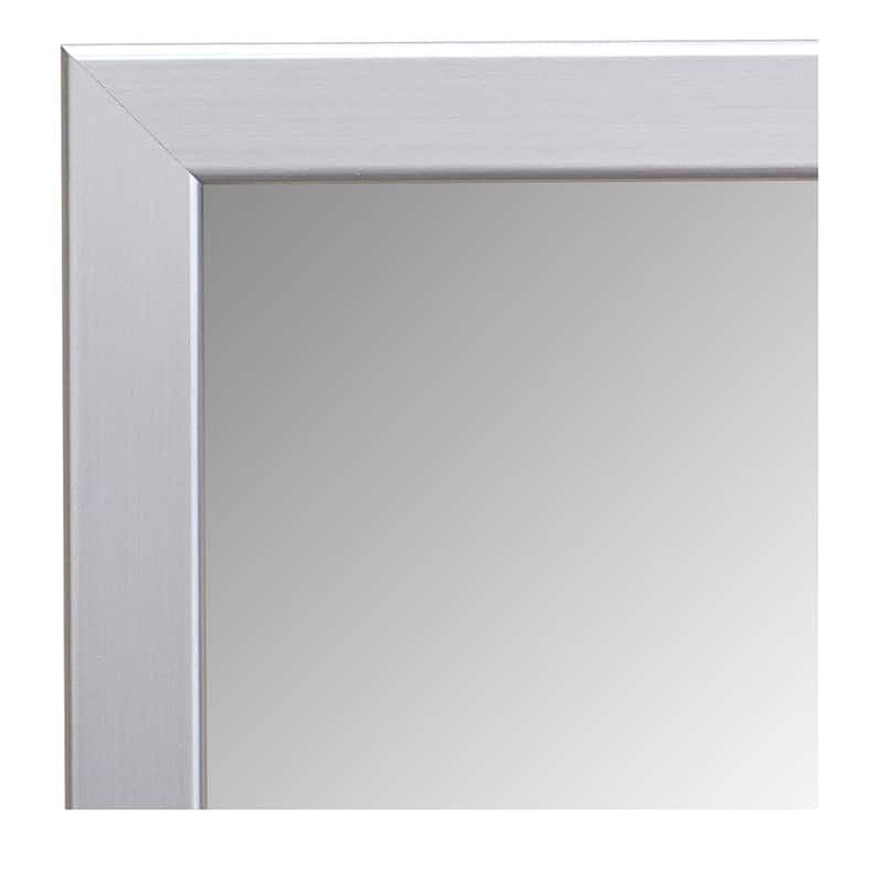 Frame My Mirror Brushed Chrome Framed Vanity Mirror, Meade Design