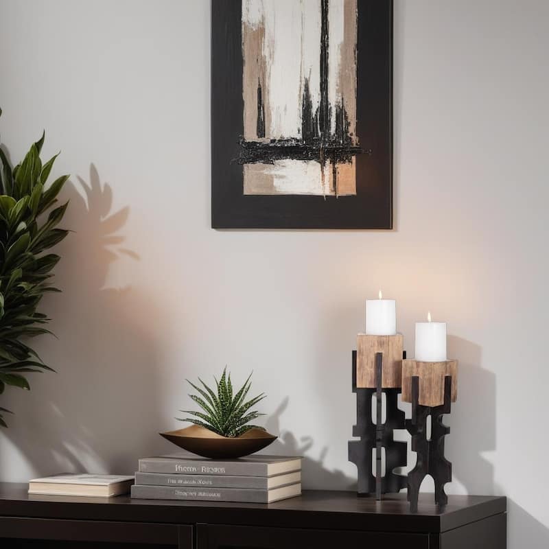 Cade Architectural Pillar Candle Holder- Tall