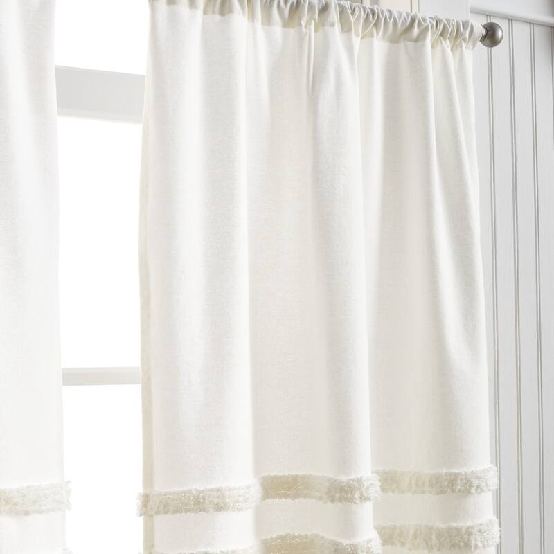 Martha Stewart Water's Edge 3-pc Valance and Tier Set - 1-Valance and 2-36" Tiers