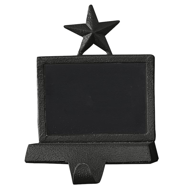 Park Designs Black Chalkboard Stocking Hanger 5"H - 5"H X 5"W X 5"L