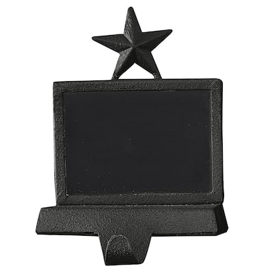Park Designs Black Chalkboard Stocking Hanger 5"H - 5"H X 5"W X 5"L