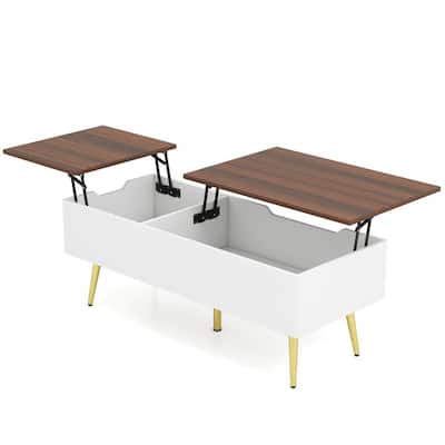 47 Inch Lift Top Coffee Table with 2 Hidden Compartments - 47" x 19" x 16.5"