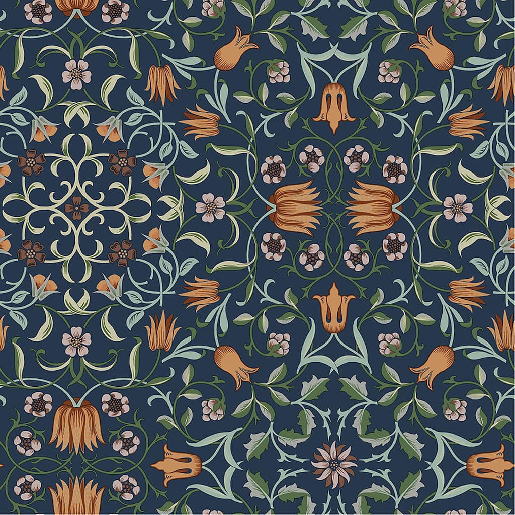 A-Street Prints No 1 Holland Park Dark Blue Floral Wallpaper