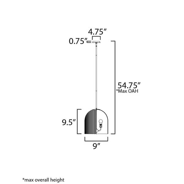 Maxim 15121CR Dune 9" Wide Mini Pendant
