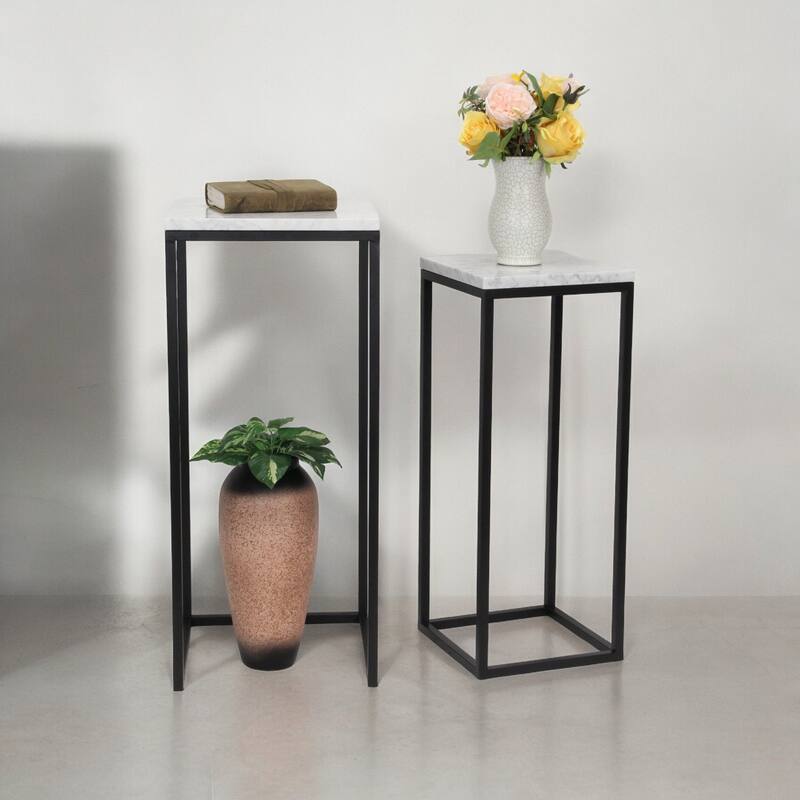 Sarraseau Set of 2 Marble Side Tables