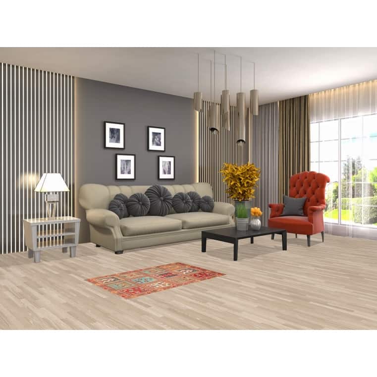 Garden Design Kazak Foyer Rug Hand-Knotted Wool Carpet - 2'0" x 3'1"