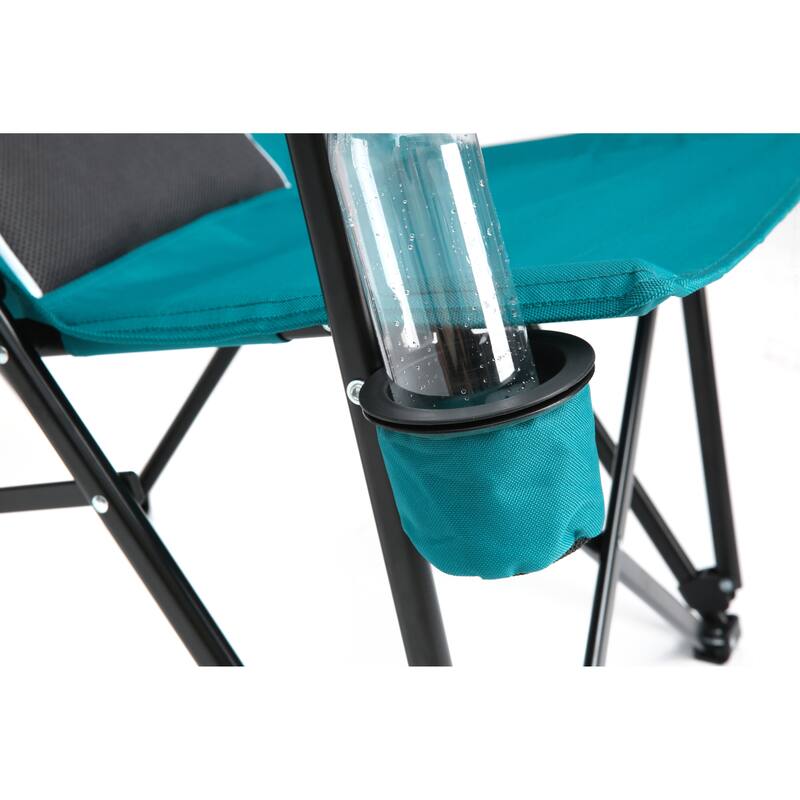 High Back Heavy Duty Lawn Chair Support 250LBS, Portable Collapsible Chair with Cup Holder