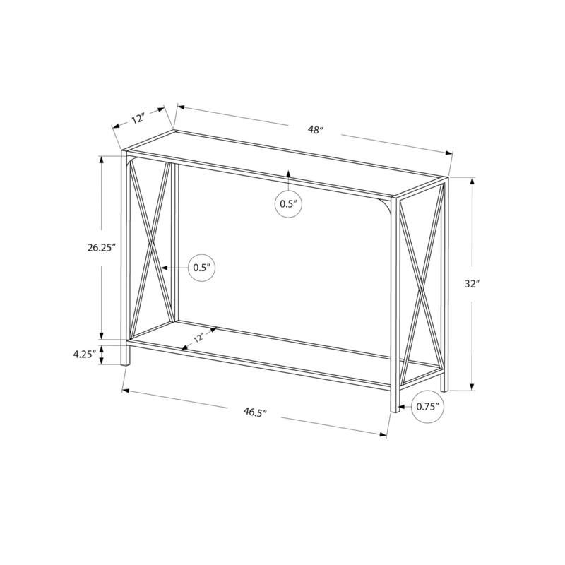 Accent Table, Console - Black
