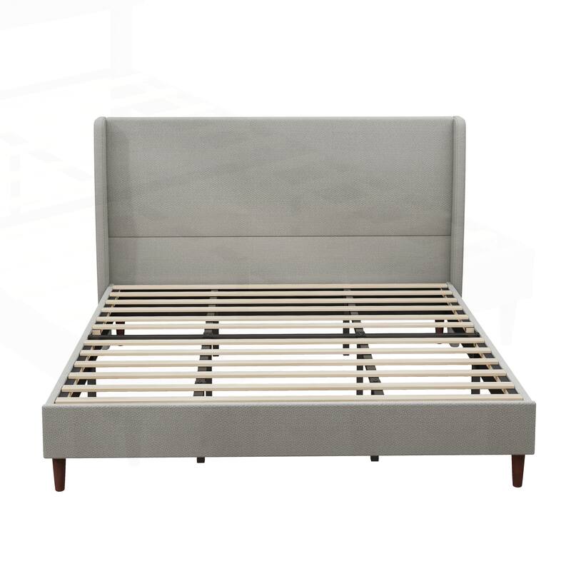 Luxurious Upholstered King Bed Frame with Exceptional Support and Easy Assembly