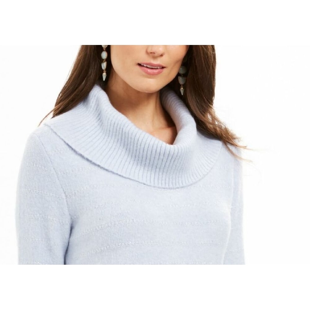 Style /& Co Women/'s Lurex Cowl-Neck Sweater  White Size Extra Large
