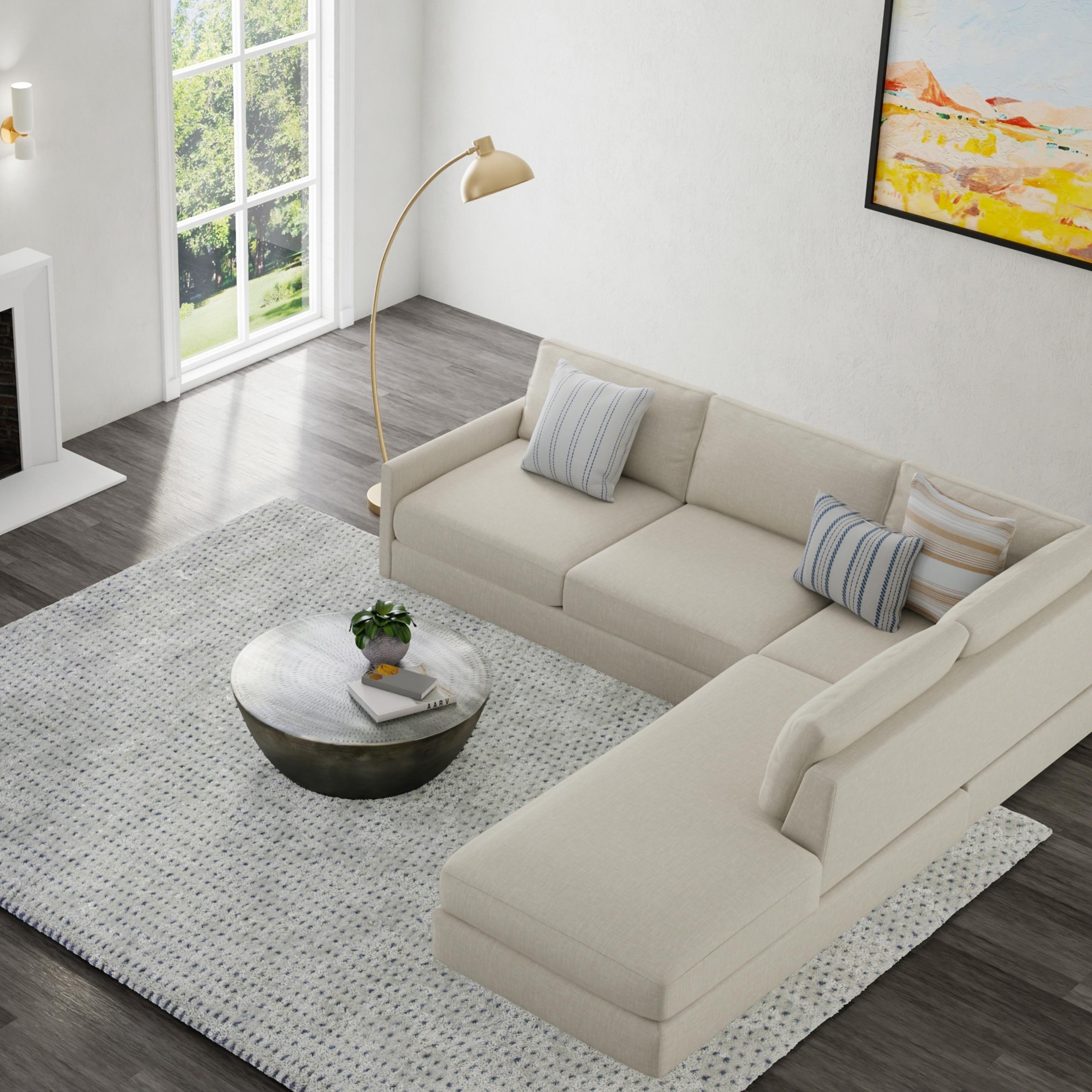 Alora Decor Haze Contemporary Basketweave Area Rug