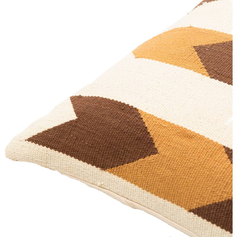Leena Retro Cheveron Graphic Print Throw Pillow