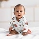 preview thumbnail 2 of 3, Sweet Jojo Designs Red Blue Construction Truck Boy 0-6M Baby Clothes Bodysuits 2 Pack Transportation Bulldozer Grey Black White