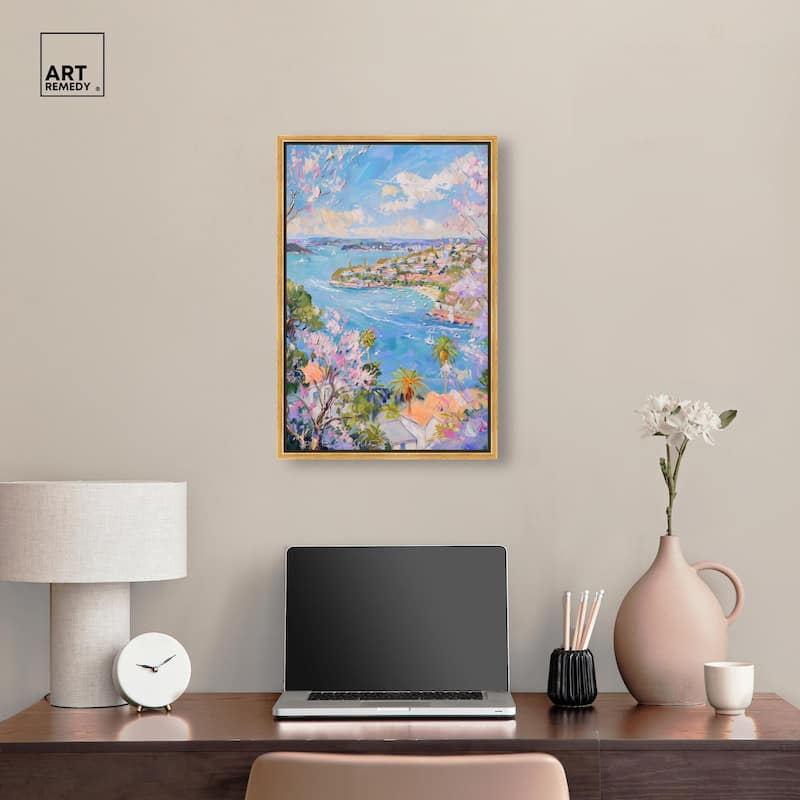 Hillside Harbor View I Canvas by Art Remedy