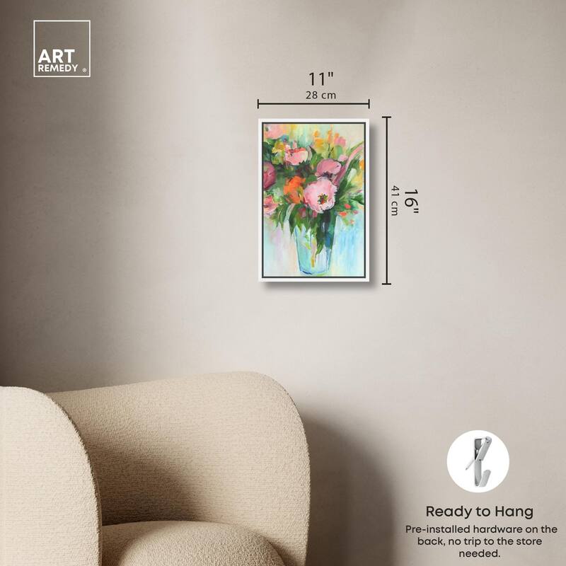 Charming Bouquet Canvas by Art Remedy