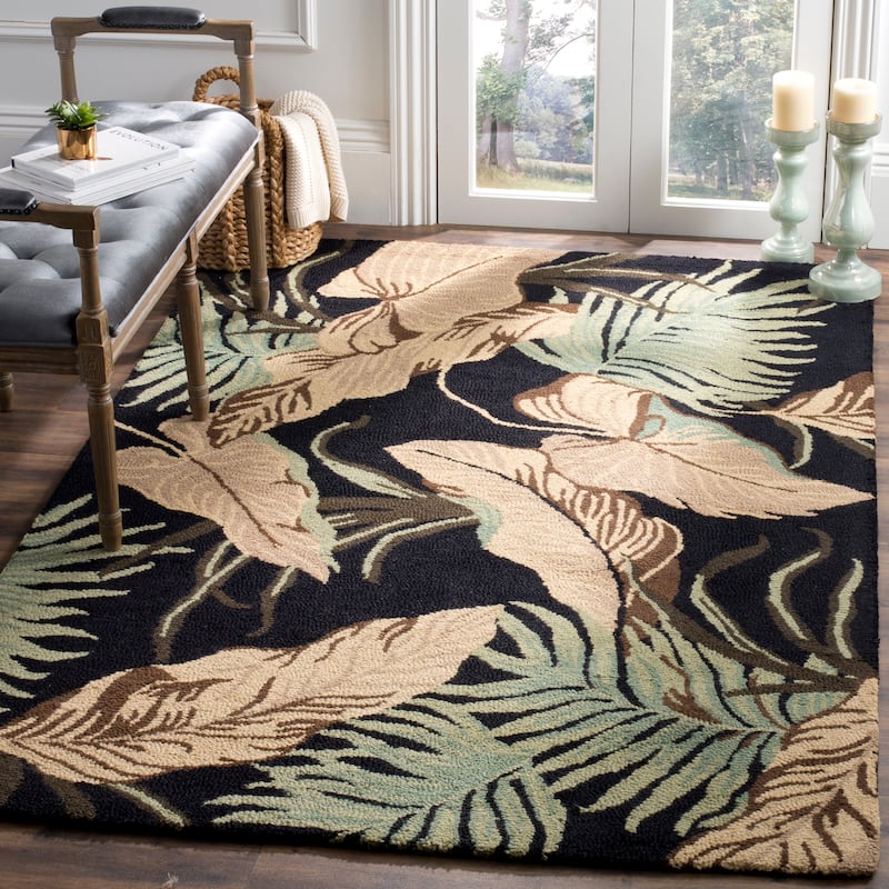 SAFAVIEH Handmade Blossom Attilia Wool Rug - 8' x 10' - Black/Multi