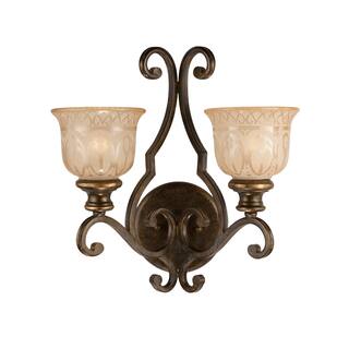 Norwalk 2 Light Bronze Umber Sconce - 16'' W x 16.5'' H x 9'' D
