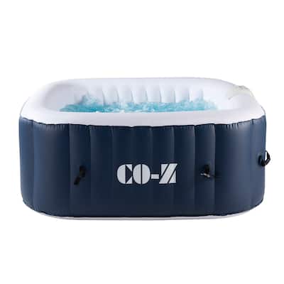 CO-Z Square Inflatable Hot Tub, 4 Person Blow Up Portable Hot Tub