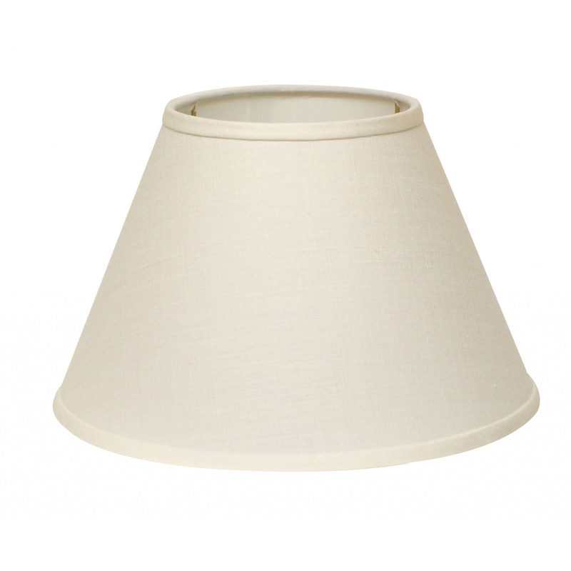 HomeRoots White Linen Empire Lamp Shade - 12" L x 12" W x 8" H