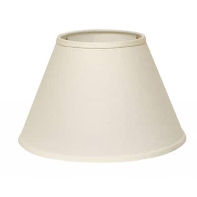 HomeRoots White Linen Empire Lamp Shade - 12" L x 12" W x 8" H