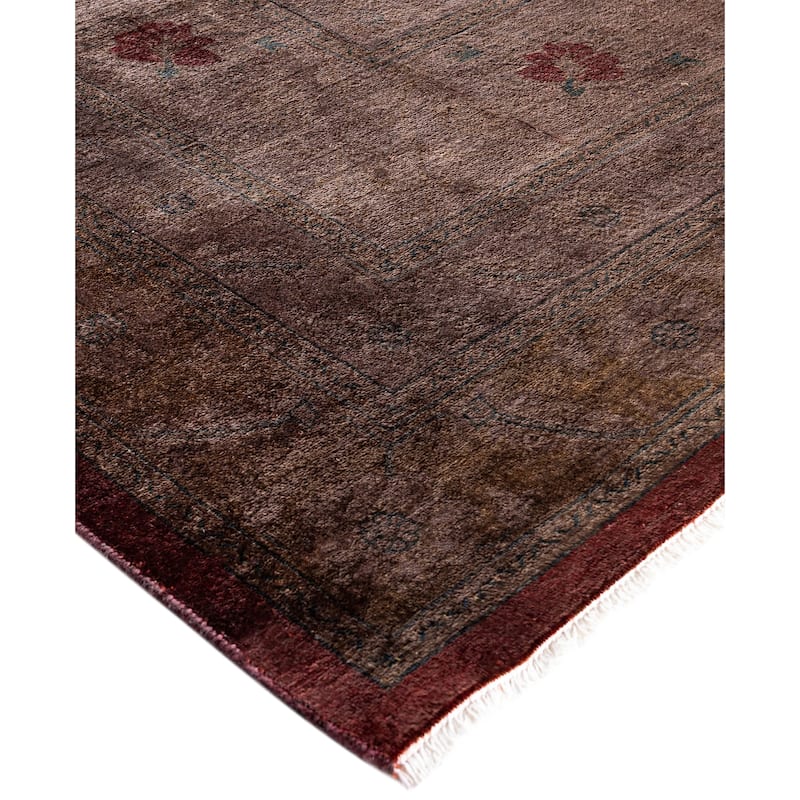 Overdyed One-of-a-Kind Hand-Knotted Area Rug - Red - 12' 3" x 15' 3"