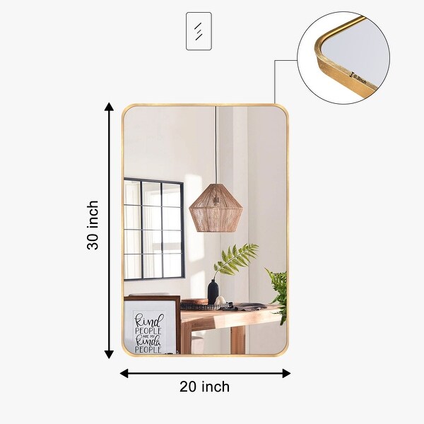 Wall Mount Bathroom Rectangle Vanity Mirror (Horizontal/Vertical