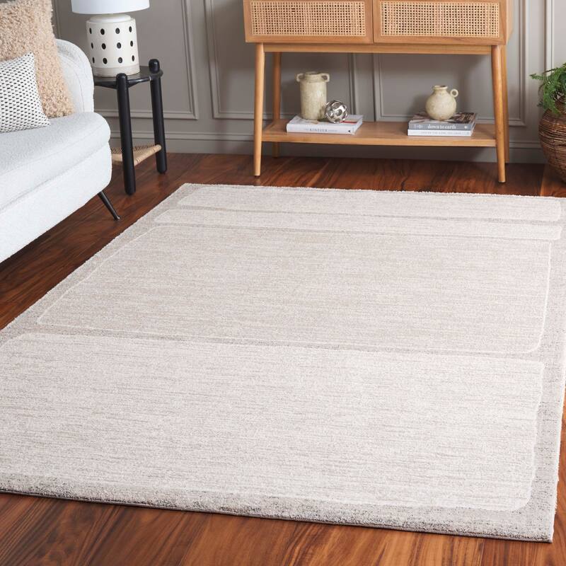 SAFAVIEH Northport Rubye Modern & Contemporary Rug - 6'7" x 9' - Ivory/Grey