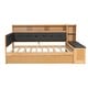 preview thumbnail 6 of 24, GDFStudio - Modern Wooden Full Size Daybed with Trundle, Bench Storage and Charging Station