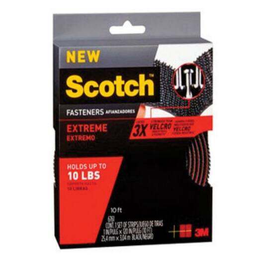 Scotch RF6761 Extreme Fastener,10' Roll, Black - Bed Bath & Beyond ...