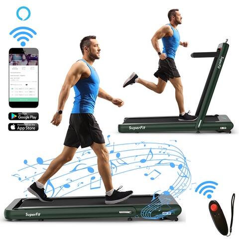 SuperFit 4.75HP 2 In 1 Folding Treadmill W/Remote APP