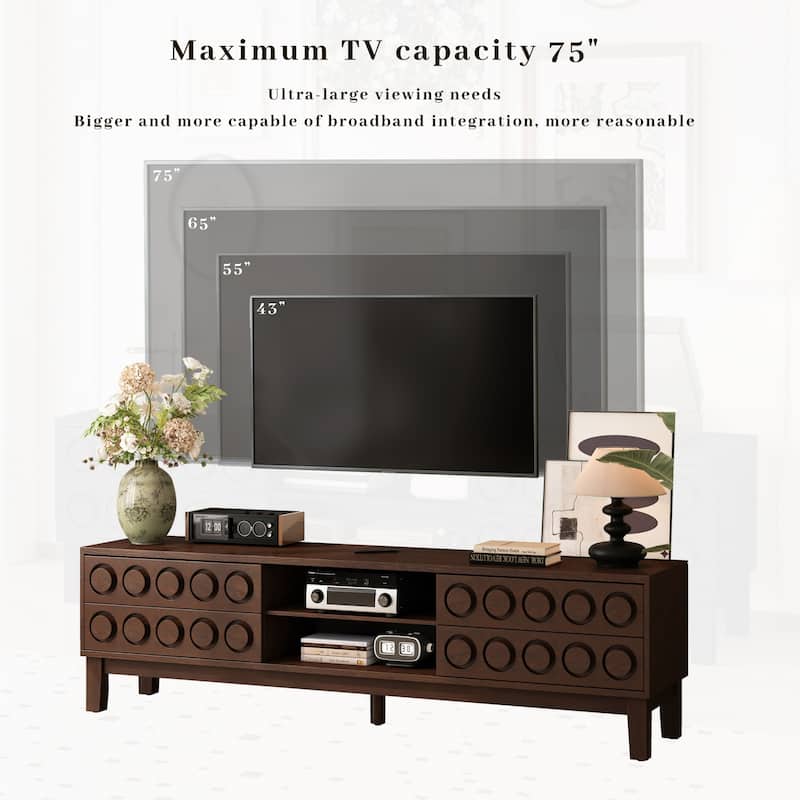 Entertainment Center with Storage and 4 Drawers