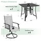 preview thumbnail 170 of 174, Patio Dining Set, Outdoor Dining Table and Chairs Set with Textilene Chairs, Adjustable Umbrella Hole for Garden, Backyard