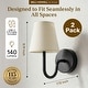 preview thumbnail 20 of 20, Bell + Howell Wall Light 2 Pack Smooth Fabric Rechargeable LED Wall Sconces Cordless Dimmable Touch Control