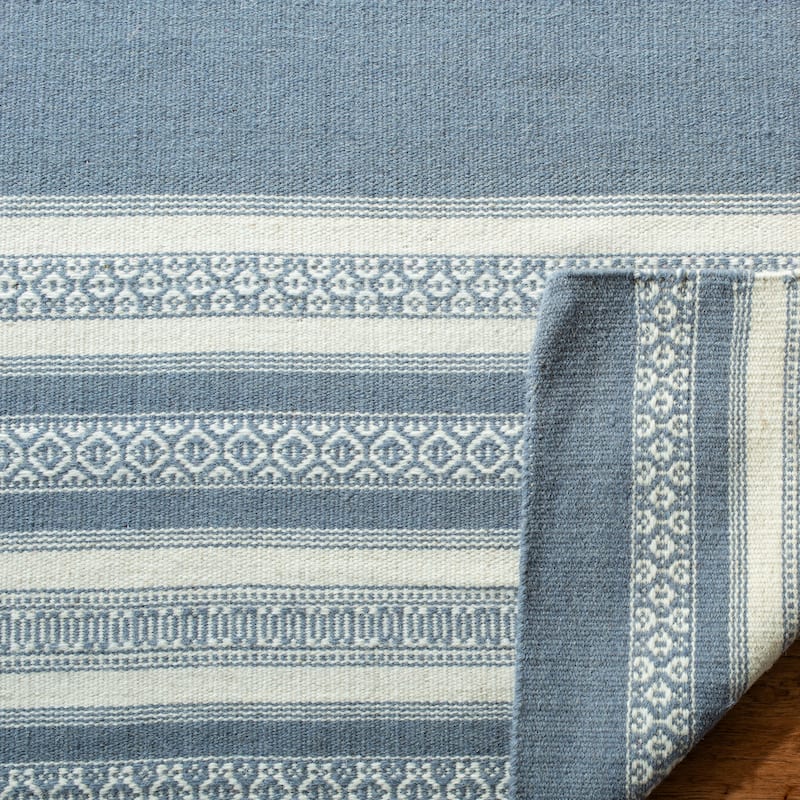 SAFAVIEH Handmade Flatweave Dhurries Mukhayyo Modern Wool Rug